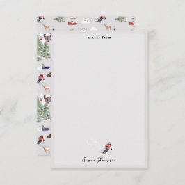 Winterschnee Skipisten Alpin Landschaft Mitteilungskarte