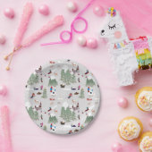 Winterschnee Skipisten Alpin Landschaft Pappteller (Party)