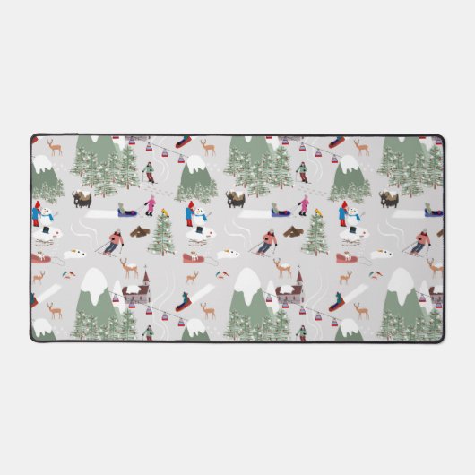 Winterschnee Skipisten Alpin Landschaft Schreibtischunterlage (Vorderseite)