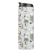 Winterschnee Skipisten Alpin Landschaft Thermosbecher (Nach rechts gedreht)