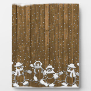 Winterschnee Snowman Peace Liebe Destiny Fotoplatte
