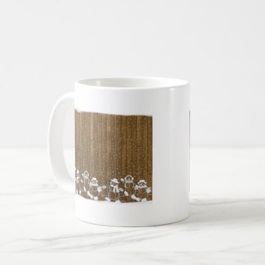 Winterschnee Snowman Peace Liebe Destiny Kaffeetasse (Vorderseite Links)