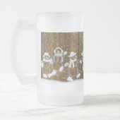 Winterschnee Snowman Peace Liebe Destiny Mattglas Bierglas (Links)
