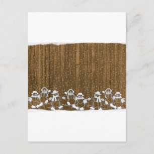 Winterschnee Snowman Peace Liebe Destiny Postkarte