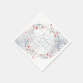 Winterschnee staubige blaue Krandusche Serviette (Ecke)