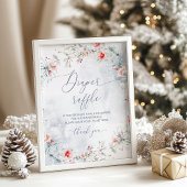 Winterschnee staubige blaue Weihnachtsweinverlosun Poster