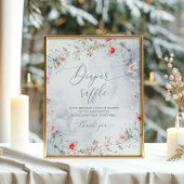 Winterschnee staubige blaue Weihnachtsweinverlosun Poster