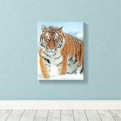 Winterschnee-Tiger-Berge Natur Foto Leinwand (Insitu (Holzboden))