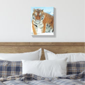 Winterschnee-Tiger-Berge Natur Foto Leinwand (Insitu (Schlafzimmer))