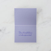 Winterschnee treibt über Steine. Danke Karte (Innenseite)