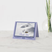 Winterschnee treibt über Steine. Danke Karte (Vorderseite)