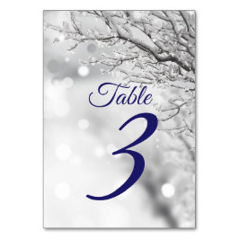 Winterschnee und Eiszeit Tischnummer