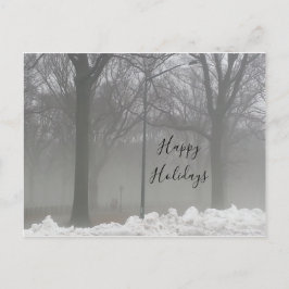Winterschnee und Nebel im Central Park Postkarte