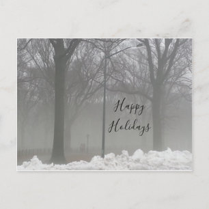 Winterschnee und Nebel im Central Park Postkarte