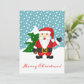 Winterschnee und Weihnachtsmann frohen Weihnachten (Stehend Vorderseite)