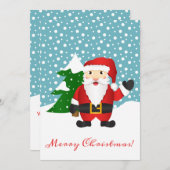 Winterschnee und Weihnachtsmann frohen Weihnachten (Vorne/Hinten)