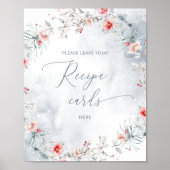 Winterschnee verlass hier deine Kochkarte Poster (Vorne)