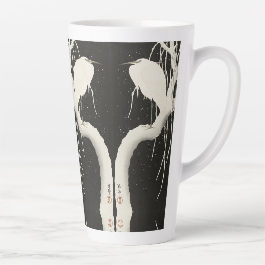 Winterschnee-Vintage Illustration von Weißherberge Milchtasse (Rechts)