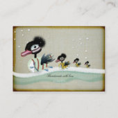 Winterschnee-Visitenkarte für Familien-Duschen Visitenkarte (Rückseite)