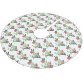 Winterschnee Weihnachten Botanische Berries Urlaub Polyester Weihnachtsbaumdecke (Schrägansicht)