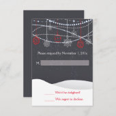 Winterschnee Weihnachten Hochzeit RSVP-Karte RSVP Karte (Vorne/Hinten)