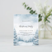Winterschnee Weihnachten Party Einladung (Stehend Vorderseite)