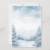 Winterschnee Weihnachten Party Einladung (Rückseite)