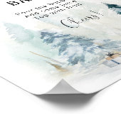 Winterschnee Weihnachtsbaum Mama-osa-Bar Poster (Ecke)