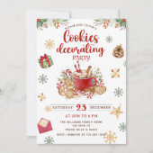 Winterschnee Weihnachtsgebäck zum Dekorieren von P Einladung (Vorderseite)