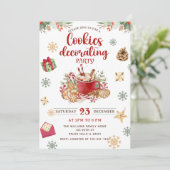 Winterschnee Weihnachtsgebäck zum Dekorieren von P Einladung (Stehend Vorderseite)