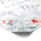 Winterschnee Wie viele Küsse Brautparty Spiel Poster (Ecke)