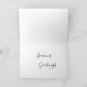 Winterschnee-Xmas-Foto Personalisiert Feiertagskarte (Innenseite)