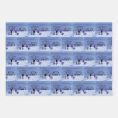 Winterschneeabziehpapierblätter Geschenkpapier Set (Vorderseite 2)