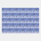 Winterschneeabziehpapierblätter Geschenkpapier Set (Vorderseite)