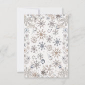 WinterschneeBaby-Dusche Dankeskarte (Rückseite)