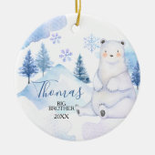 Winterschneebar Artics Big Brother Weihnachten Keramik Ornament (Vorne)