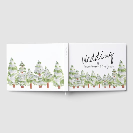Winterschneebaum Hochzeitsbuch Gästebuch (Voll)