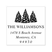 Winterschneebaum-Rücksendeadresse Permastempel (Design)