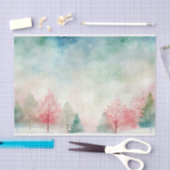 Winterschneebaum und Himmelsmuster Seidenpapier (Handwerk)