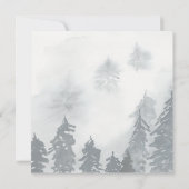 Winterschneebäume Babydusche Einladung (Rückseite)