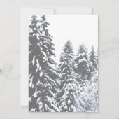 Winterschneebäume Foto Hochzeit Einladung (Rückseite)