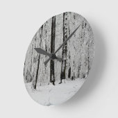Winterschneebaume - - runde wanduhr (Winkel)