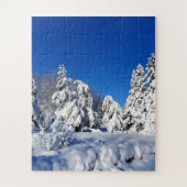 Winterschneebedeckte Bäume Puzzle (Vertikal)