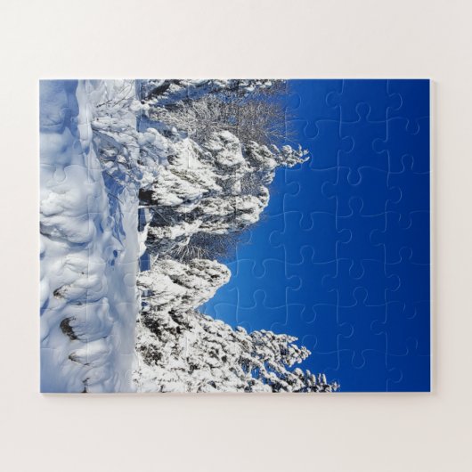 Winterschneebedeckte Bäume Puzzle (Horizontal)