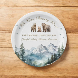 Winterschneeberg Bärenerlebnis Babydusche Pappteller