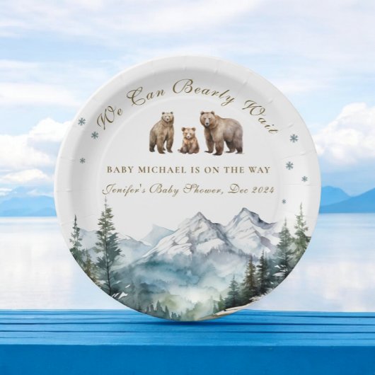 Winterschneeberg Bärenerlebnis Babydusche Pappteller