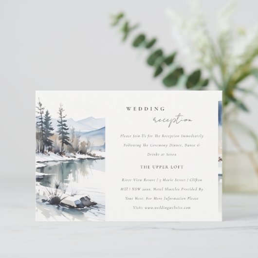 Winterschneeberg Hochzeitstag Begleitkarte (Stehend Vorderseite)