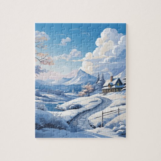 Winterschneeberg im Country-Puzzle Puzzle (Vertikal)