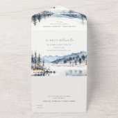 Winterschneeberg Landschaft Seenlandschaft Hochzei All In One Einladung (Außenbereich)