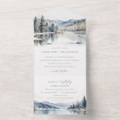 Winterschneeberg Landschaft Seenlandschaft Hochzei All In One Einladung (Innen Boden)